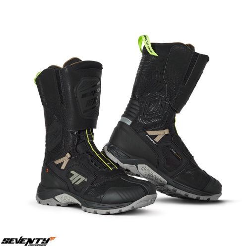 Ghete Adventure Unisex Seventy SD-BA6 Stelvio negru/galben fluo