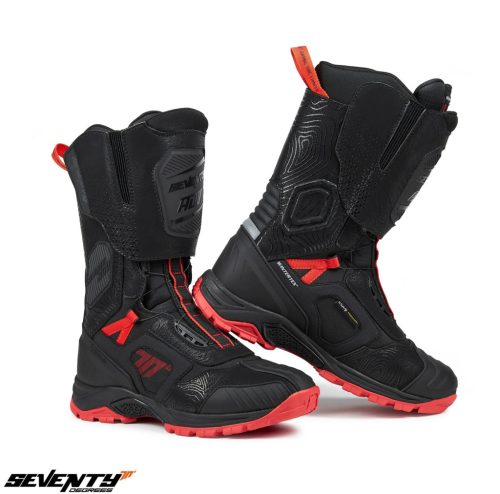 Ghete Adventure Unisex Seventy model SD-BA6 Stelvio culoare: negru/rosu - Negru/rosu