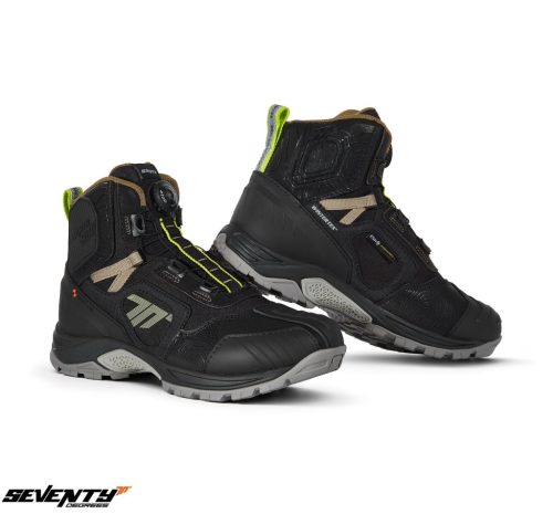 Ghete Adventure Unisex Seventy model SD-BA7 Stelvio culoare: negru/galben fluor - Negru/galben fluor