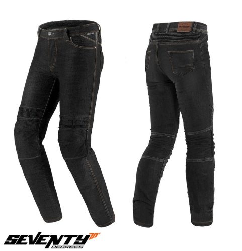 Blugi barbati Seventy model SD-PJ6 tip Slim fit culoare: negru (cu insertii Aramid Kevlar) - Negru