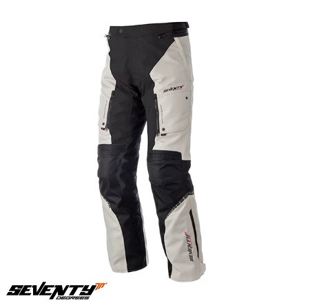 Pantaloni Touring unisex Seventy vara/iarna model SD-PT1S culoare: negru/gri (varianta SD-PT1 scurta) - Negru/gri