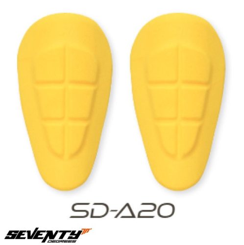 Set protectii sold Seventy model SD-A20 - culoare: galben - (set 2 bucati) - compatibile cu blugii moto Seventy