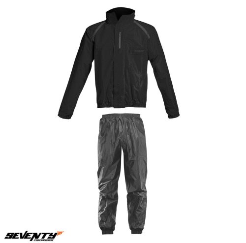 Costum moto ploaie Seventy model SD-S1 culoare: negru - Negru