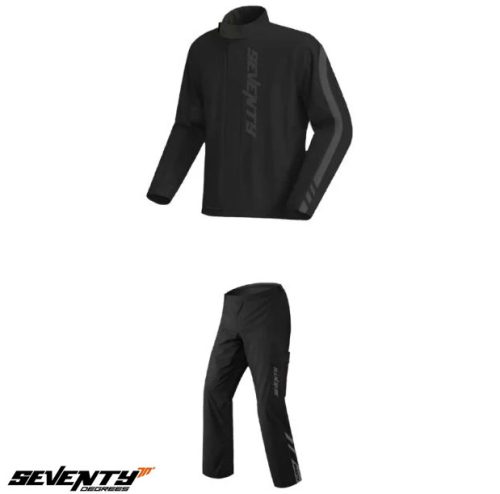 Costum moto ploaie Seventy model SD-S5 Monsoon culoare: negru - Negru