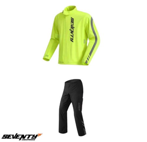 Costum moto ploaie Seventy model SD-S5 Monsoon culoare: galben/negru - Galben fluor/negru