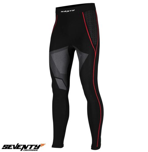 Pantaloni moto termici (de compresie) Seventy model SD-CT3 culoare: negru/gri - unisex - Negru/gri