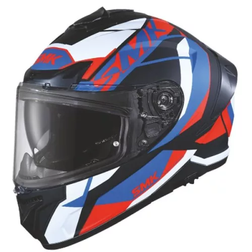 Casca SMK TYPHOON STYLE alb/albastru/rosu