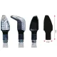 Semnalizatoare LED Bihr Boomerang corp negru, lentilă transparentă (pereche) ST-210
