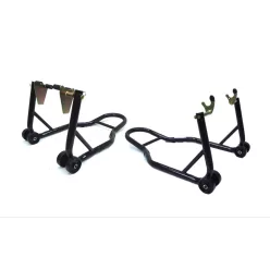   Set front + rear paddock stand MOTION STUFF STS3200+STS3210 with V support