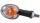 Semnalizator Highsider Oval cu bec, corp negru, dispersor transparent, față și spate (pereche)