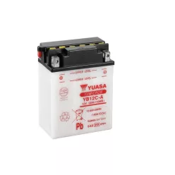   Baterie moto Yuasa YB12C-A convențională fără electrolit, 12V 12,6Ah