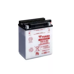   Baterie moto Yuasa YB14-B2 convențională fără electrolit, 12V 14,7Ah