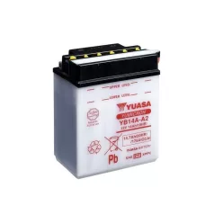   Baterie moto Yuasa YB14A-A2 convențională fără electrolit, 12V 14,7Ah