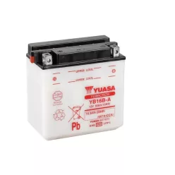   Baterie moto Yuasa YB16B-A convențională fără electrolit, 12V 16,8Ah