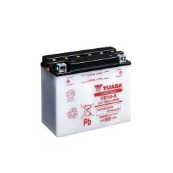   Baterie moto Yuasa YB18-A convențională fără electrolit, 12V 18,9Ah