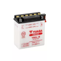   Baterie moto Yuasa YB5L-B convențională fără electrolit, 12V 5,3Ah