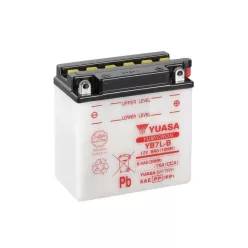   Baterie moto Yuasa YB7L-B convențională fără electrolit, 12V 8,4Ah