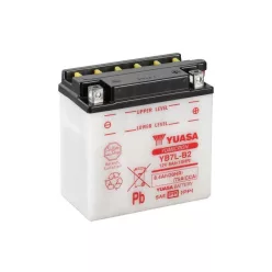   Baterie moto Yuasa YB7L-B2 convențională fără electrolit, 12V 8Ah
