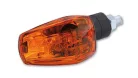 Semnalizator Highsider Imola 1 mini cu bec, tijă scurtă 20 mm, corp negru, dispersor portocaliu (pereche)