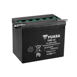   Baterie moto Yuasa YHD-12 convențională fără electrolit, 12V 29,5Ah