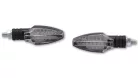 Semnalizator Highsider Como LED, corp negru, dispersor transparent, față și spate (pereche)