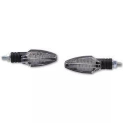   Semnalizator Highsider Como LED, corp negru, dispersor transparent, față și spate (pereche)