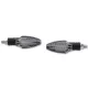 Semnalizator Highsider Como LED, corp negru, dispersor transparent, față și spate (pereche)