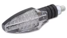 Semnalizator Highsider Como LED, corp negru, dispersor transparent, față și spate (pereche)