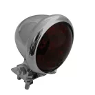Stop Highsider stil Bates LED, corp crom, dispersor roșu (bucată)