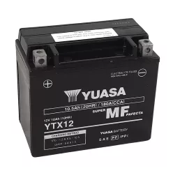 Baterie moto Yuasa YTX12 activată din fabrică, 12V 10Ah