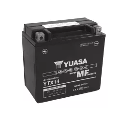 Baterie moto Yuasa YTX14 activată din fabrică, 12V 12Ah